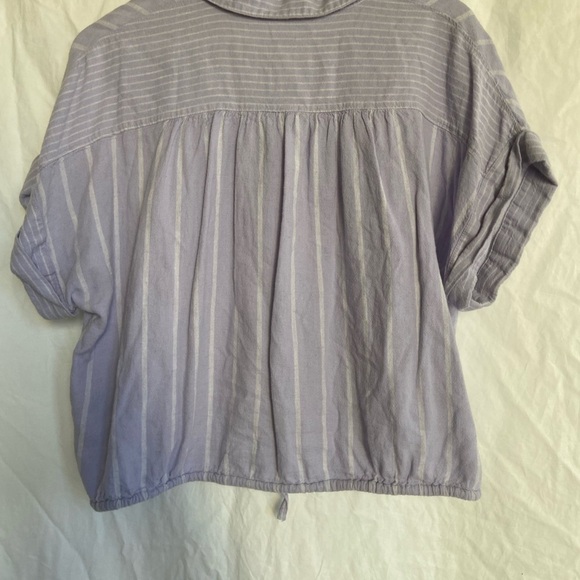 Madewell Linen-Blend Button-Up Drawstring Shirt in
Stripe-Play Size Medium - Picture 13 of 14